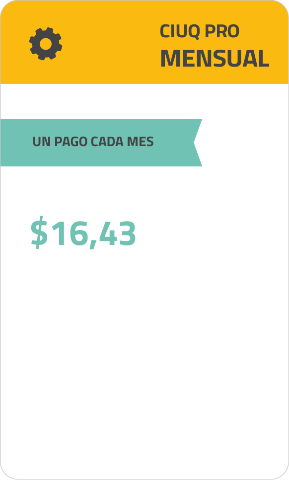 1 mes $16.43 usd incluye impuestos